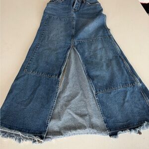 Free People Blue Denim Skirt
